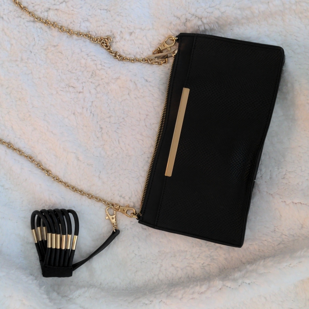 Aldo black Chain cross body/wristlet